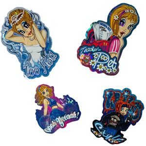 Vintage 2003 Y2k Extreme Hotteez Girlie Pop Sticker Set (4)